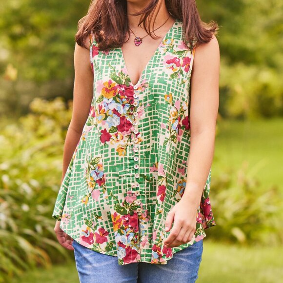 April Cornell Sleeveless Blouse - Picture 1 of 1
